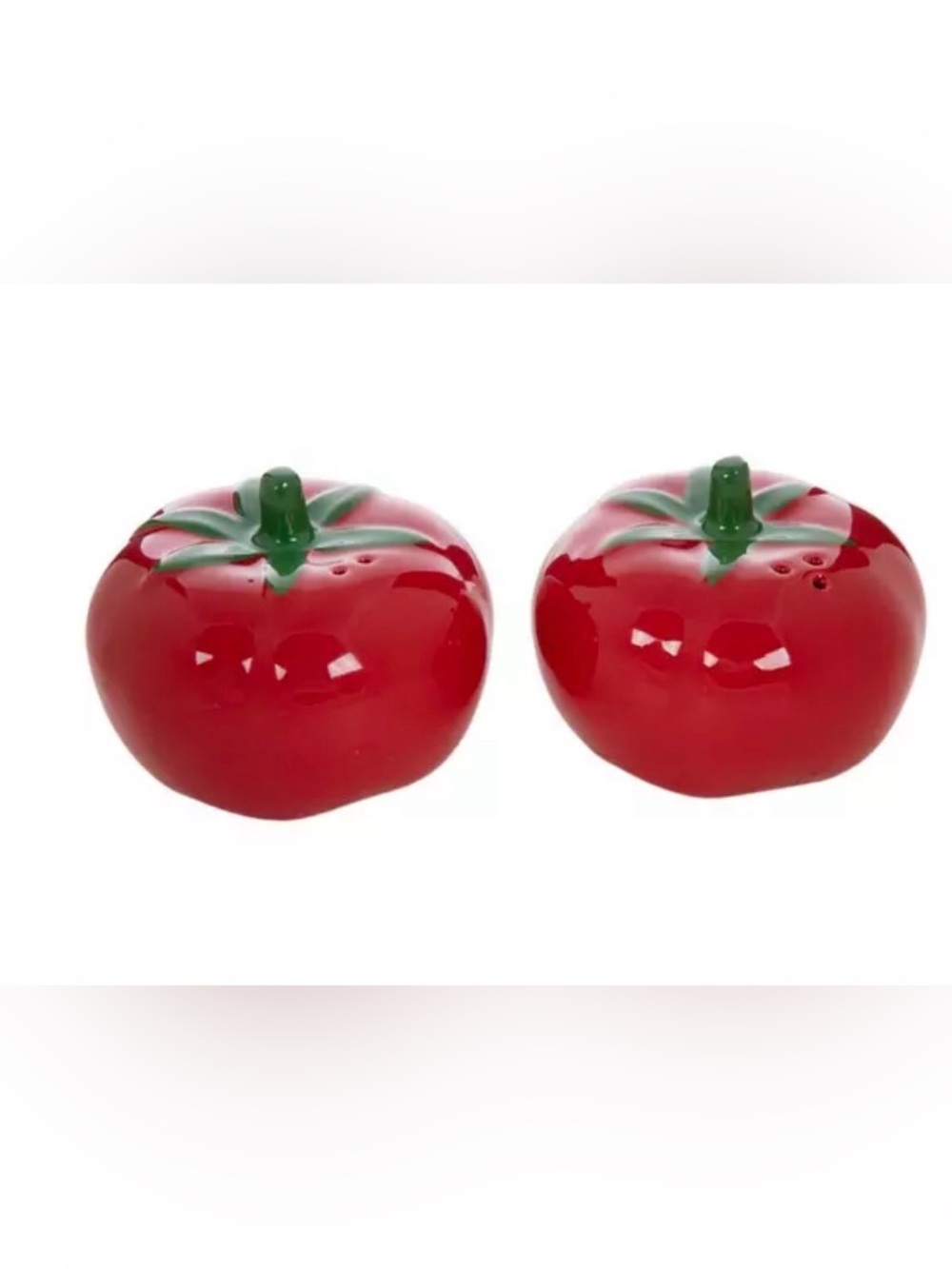 Tomato Shaped Salt and Pepper Shakers ~ New